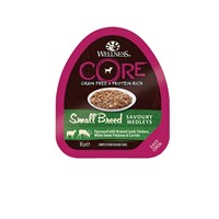 WELLNESS CORE SM.BREED SAVOURY MEDLEYS PATE ΑΡΝΙ,ΕΛΑΦΙ,ΓΛΥΚΟΠΑΤΑ, ΚΑΡΟΤΑ 85 GR